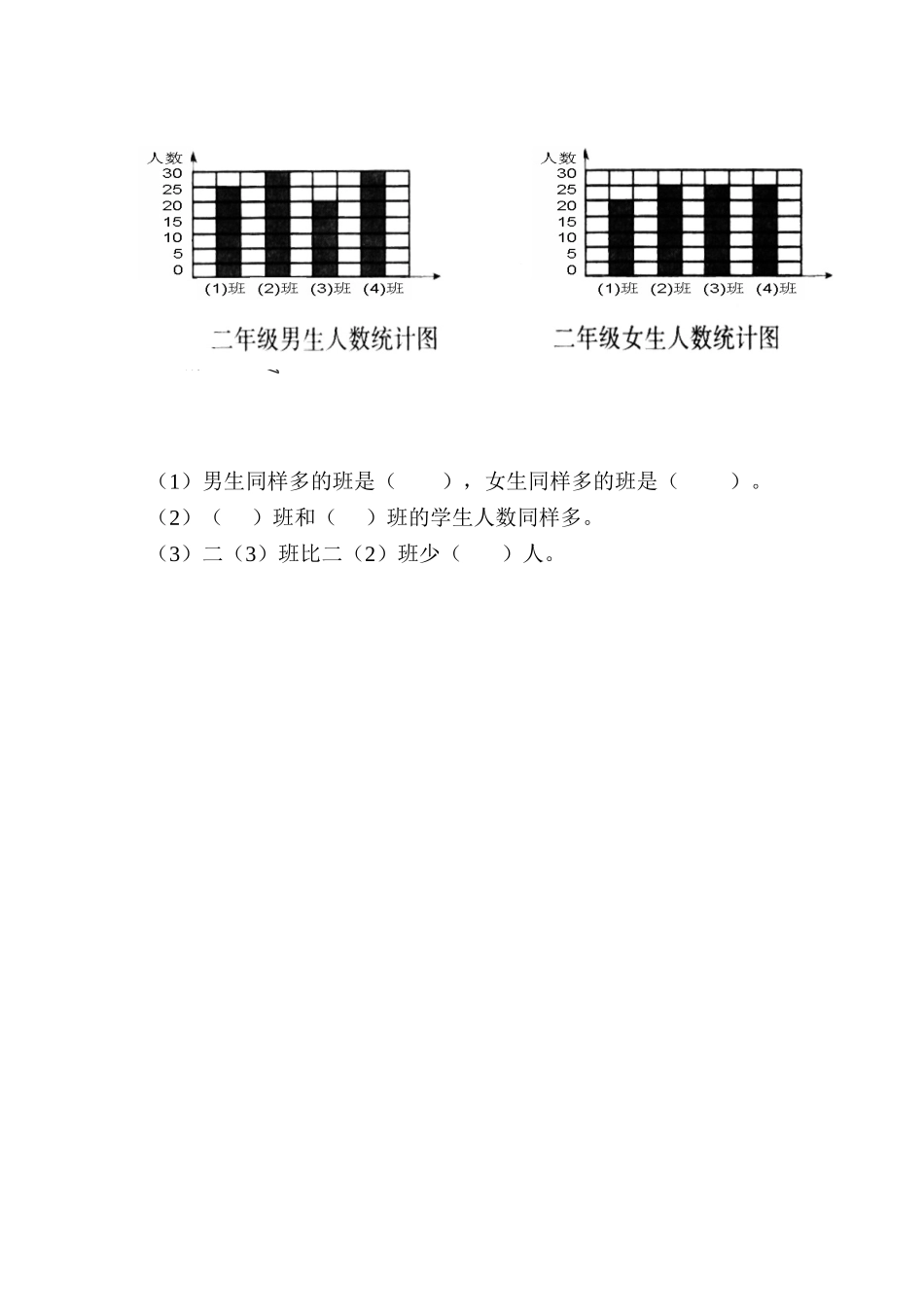 2014年新版二年级数学下《数据的收集整理》测试题_第3页