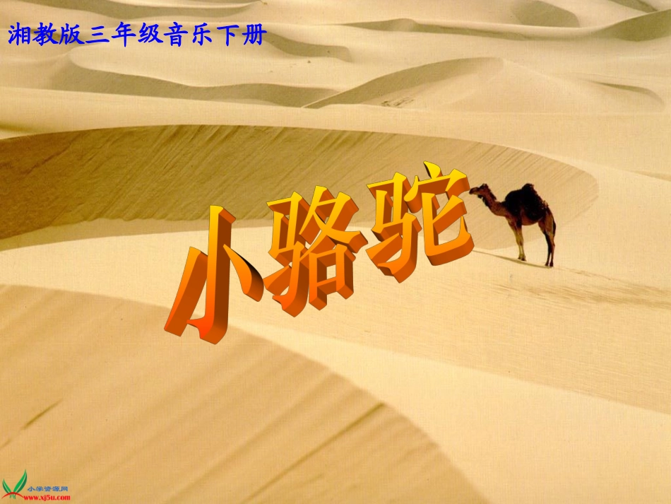 湘教版音乐三年级下册《小骆驼》PPT课件_第1页