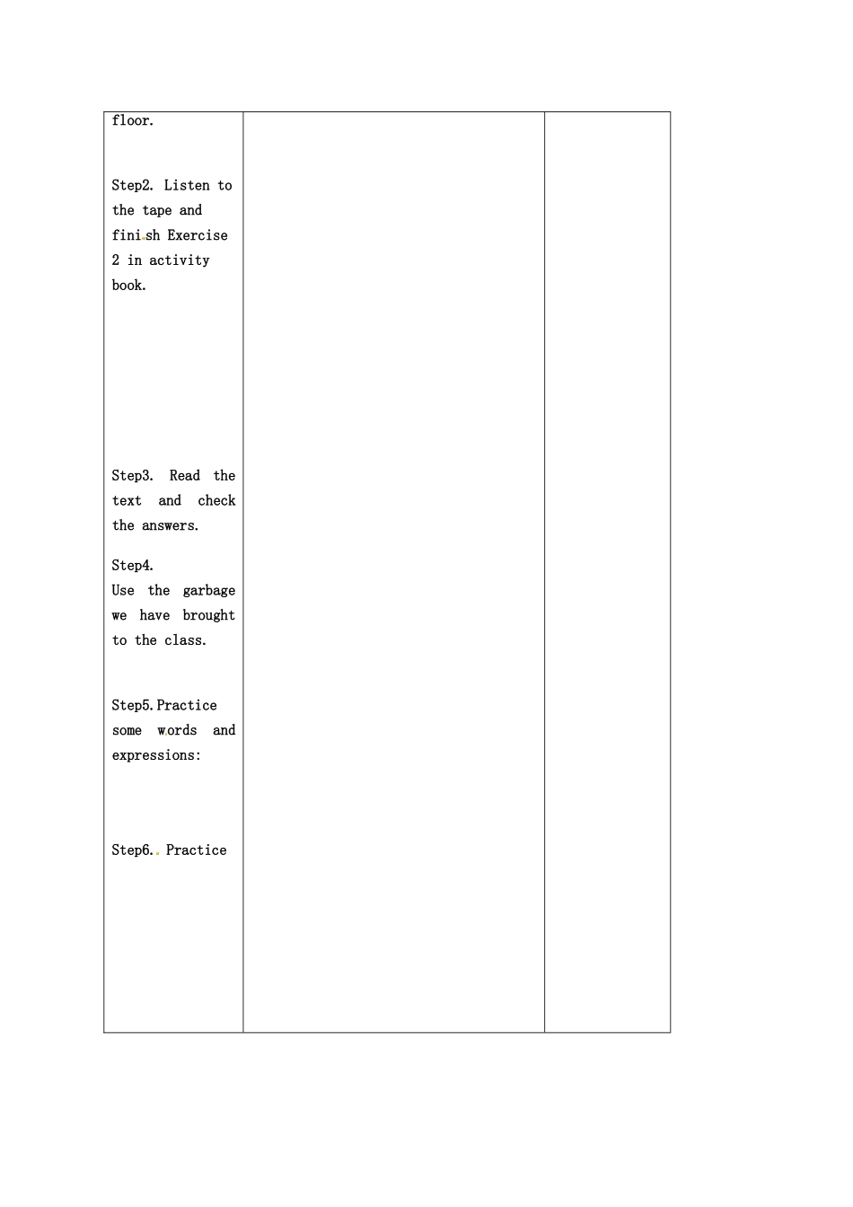 甘肃省景泰县五佛中学八年级英语下册 Unit 8 Save Our World lesson 61  What Was in the Bags教案 冀教版_第2页