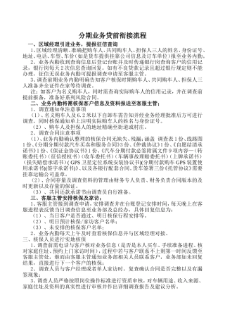 汽车金融业务流程