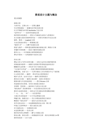 景观设计主题与概念