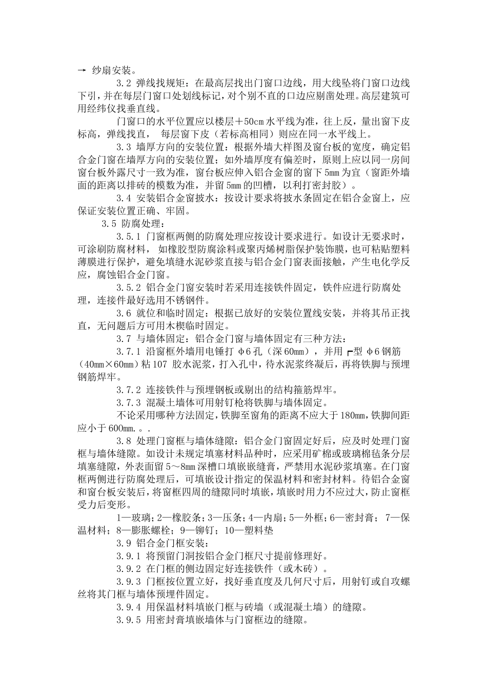 铝合金门窗工艺和验收规范_第2页