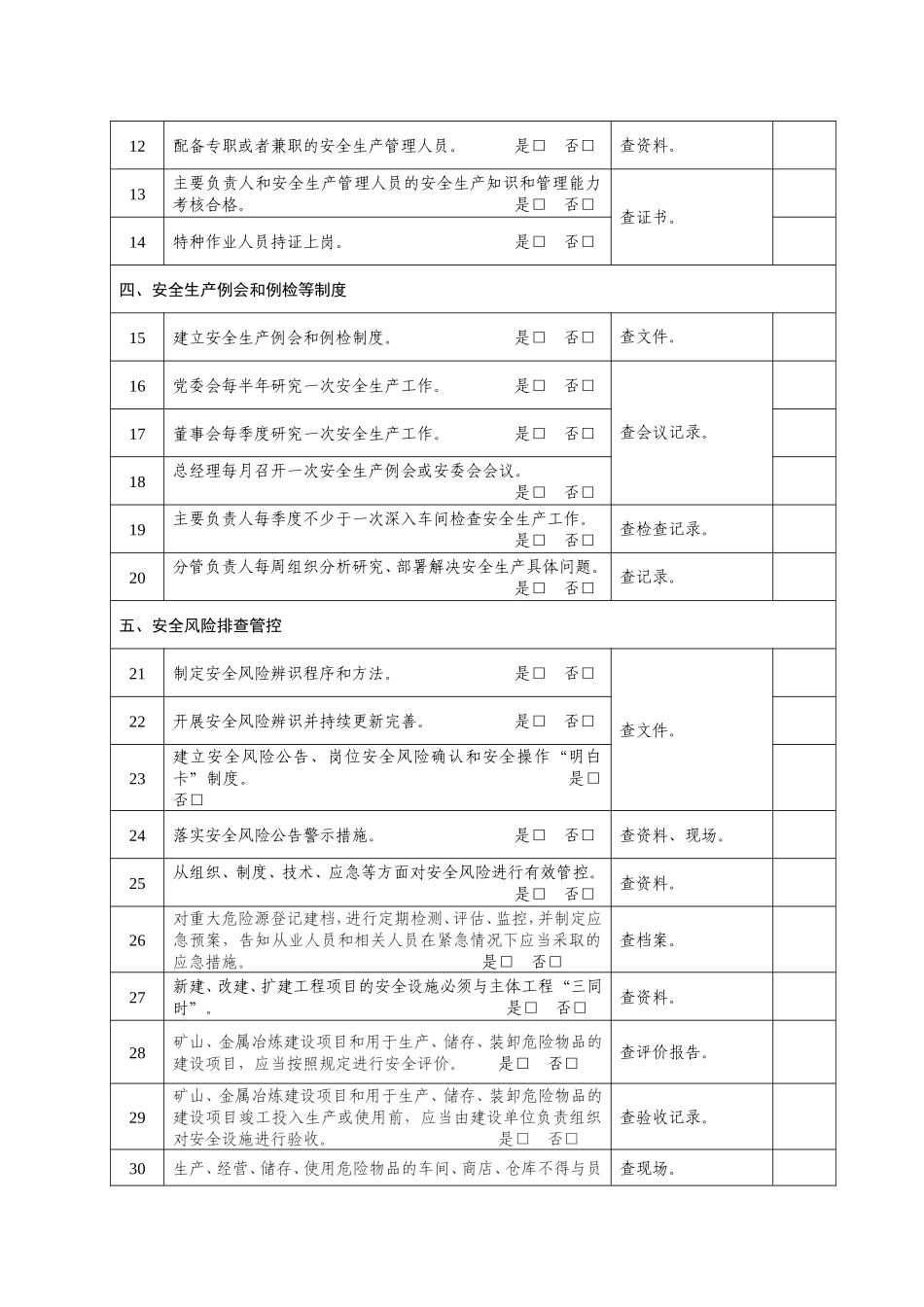 全面落实企业安全生产主体责任检查表(通用版)_第2页