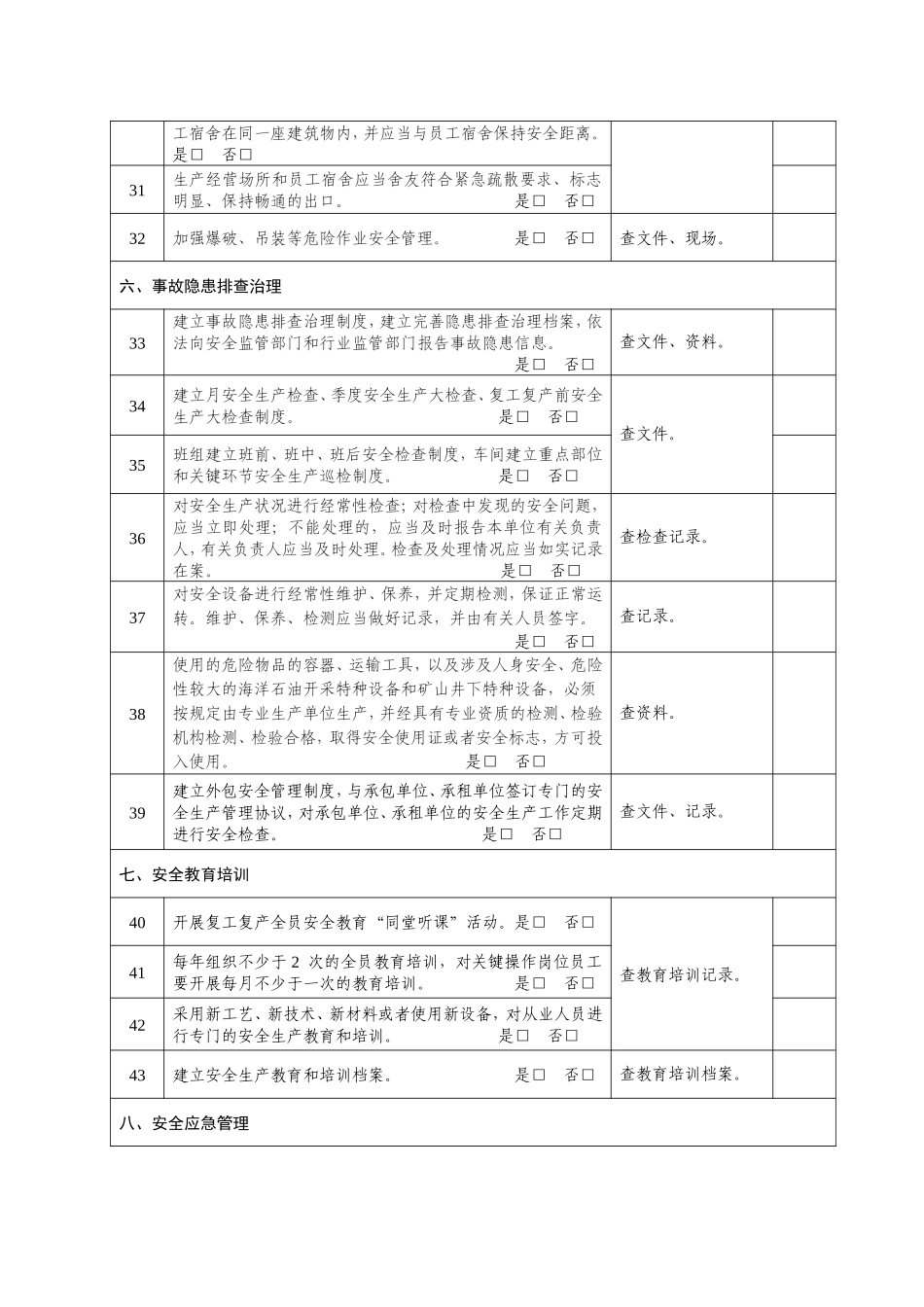 全面落实企业安全生产主体责任检查表(通用版)_第3页