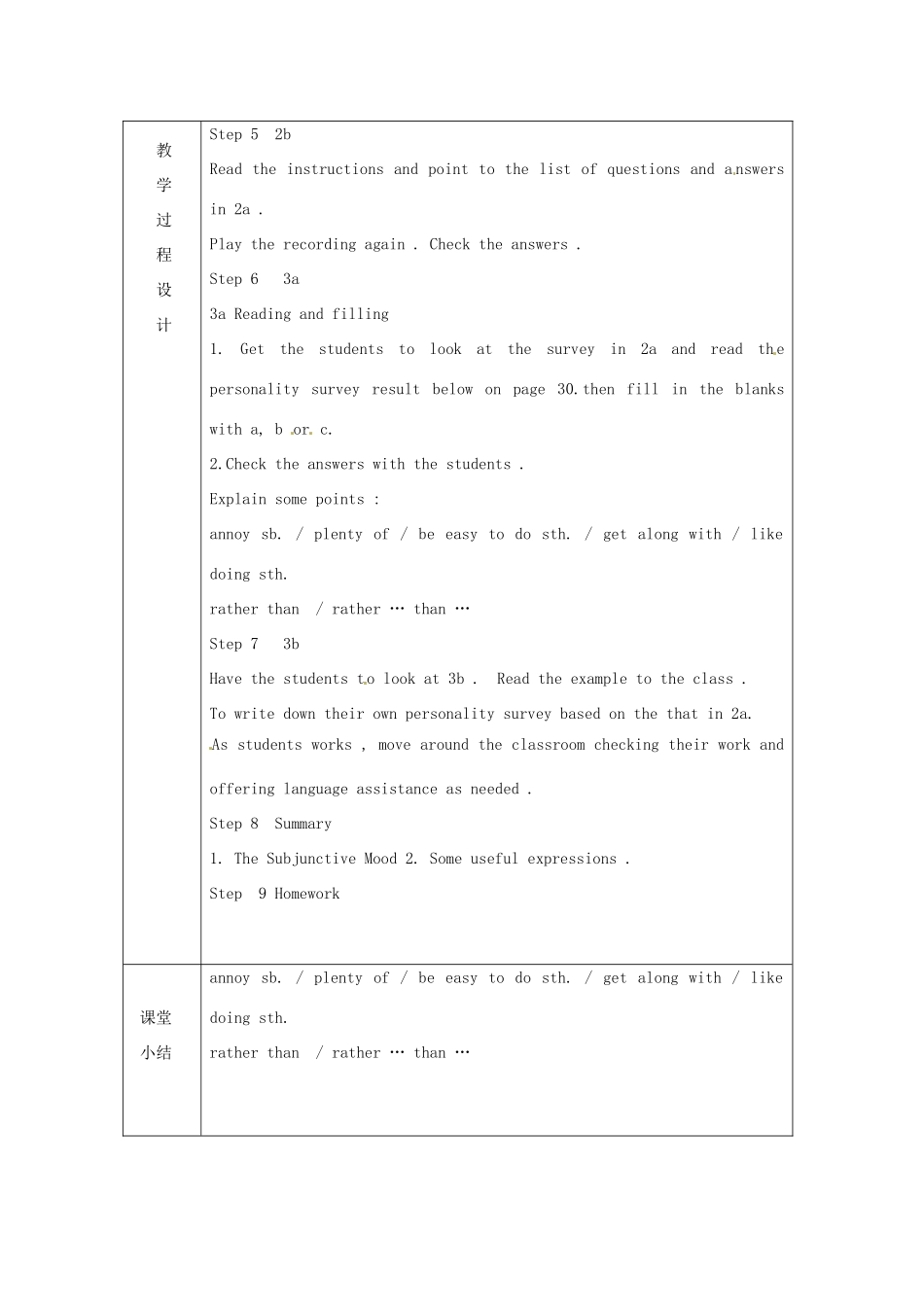 浙江省绍兴县杨汛桥镇中学九年级英语《Unit4》教案（4） 人教新目标版_第3页