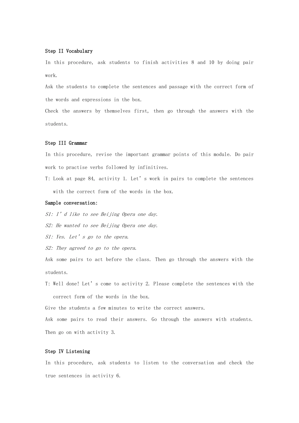 秋八年级英语上册 Module 5 Lao She's Teahouse Unit 3 Language in use教案2 （新版）外研版-（新版）外研版初中八年级上册英语教案_第2页