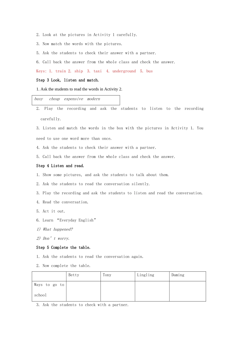 秋八年级英语上册 Module 4 Planes, ships and trains Unit 1 He lives the farthest from school教案 （新版）外研版-（新版）外研版初中八年级上册英语教案_第2页