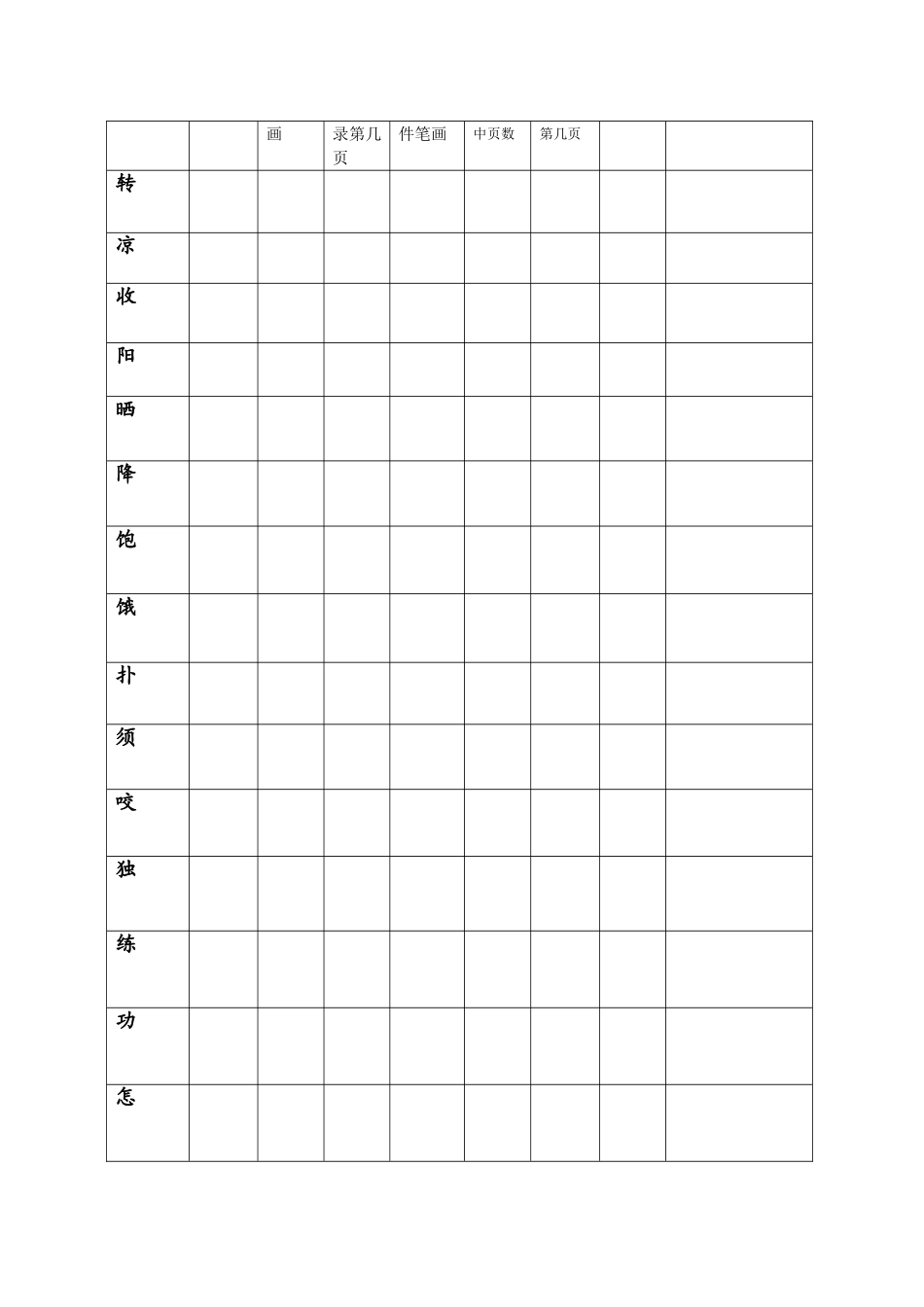 练习查字典表格_第2页