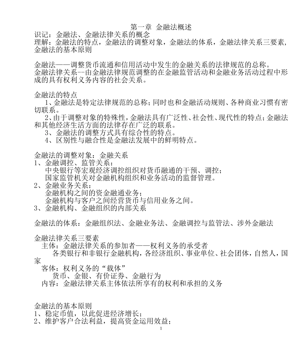 金融法考试重点_第1页