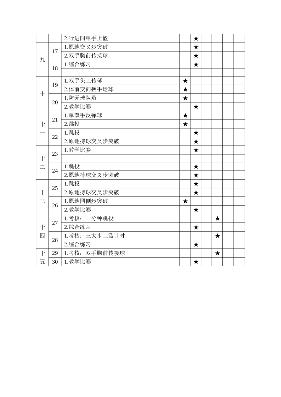 篮球兴趣小组教学计划和教案_第2页