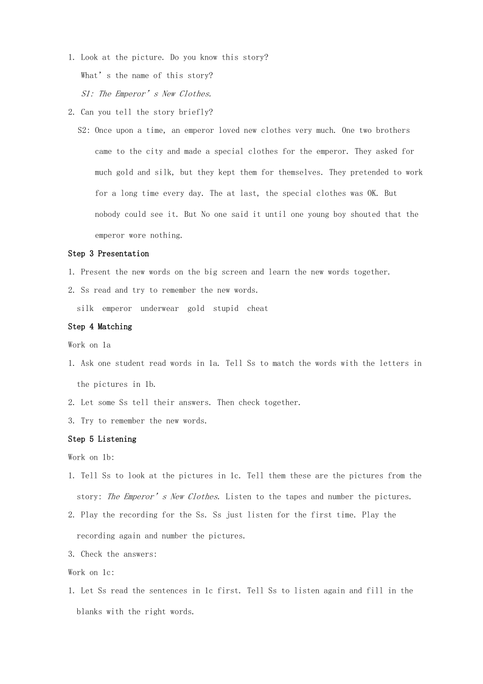 金识源秋八年级英语上册 Unit 4 An old man tried to move the mountains（第4课时）教案 鲁教版五四制-鲁教版五四制初中八年级上册英语教案_第2页