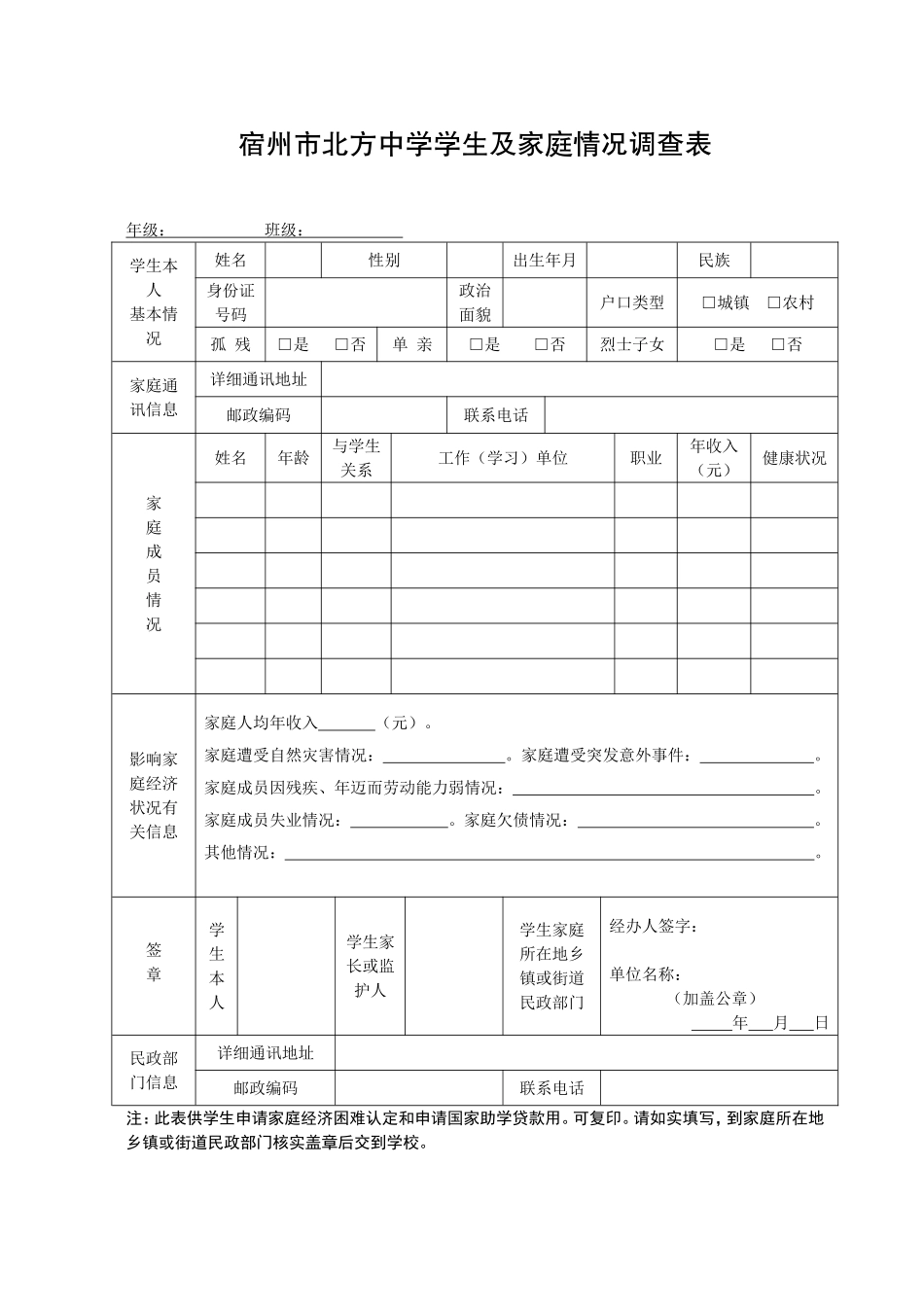 普通高中国家助学金申请表_第3页