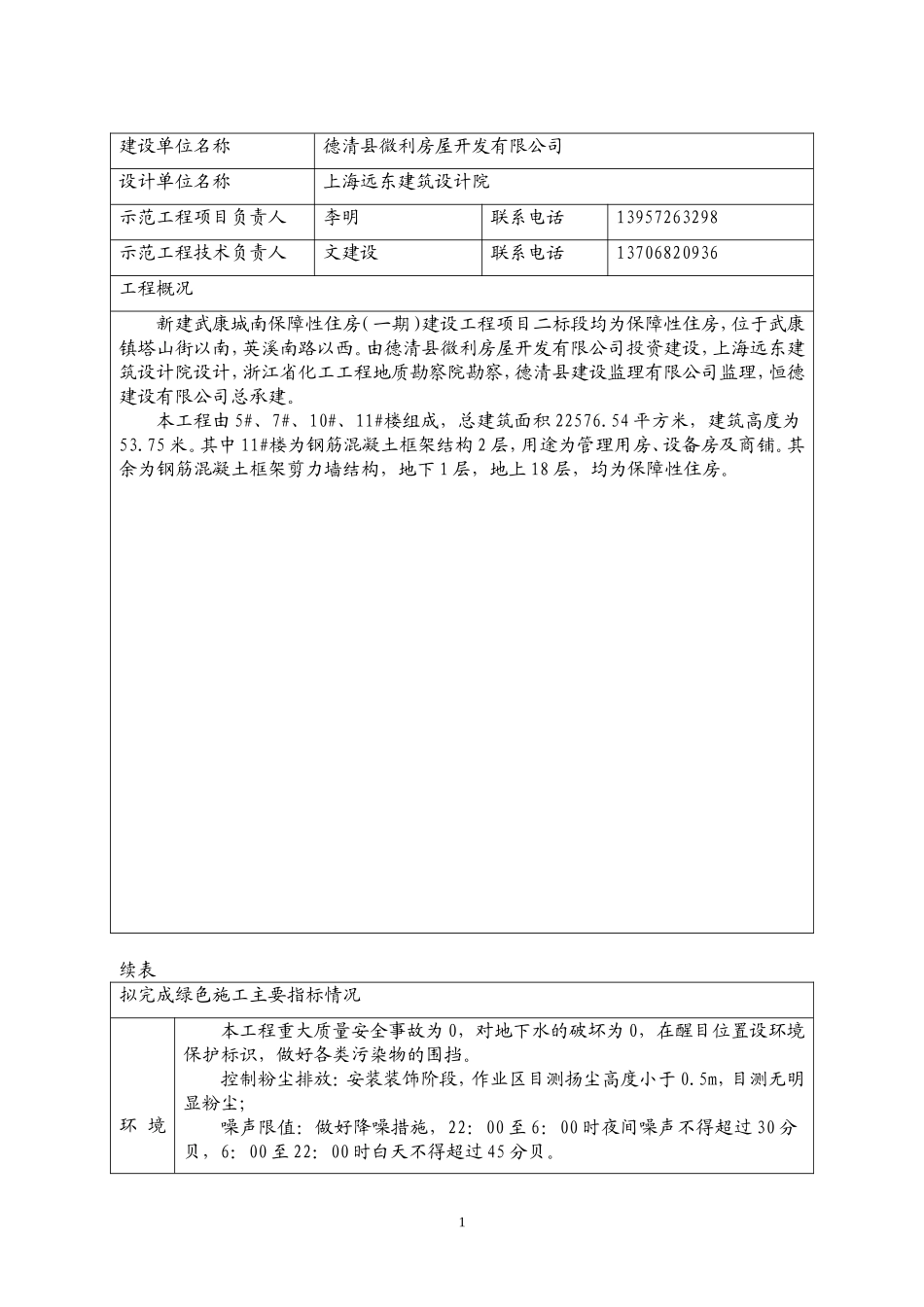 绿色工地申报表(附表1打印)_第2页