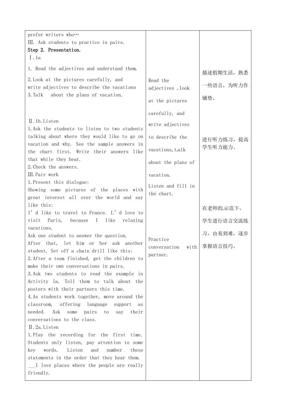陕西省神木县大保当中学九年级英语 Unit 7 Where would you like to visit period1教案 人教新目标版_第2页