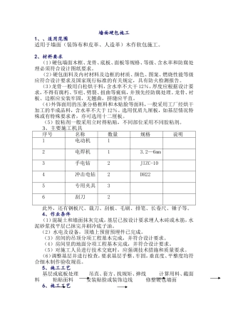 墙面硬包施工方案