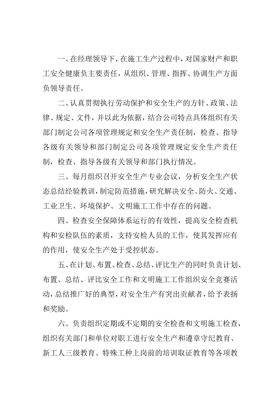 企业安全生产责任制(全套)_第2页