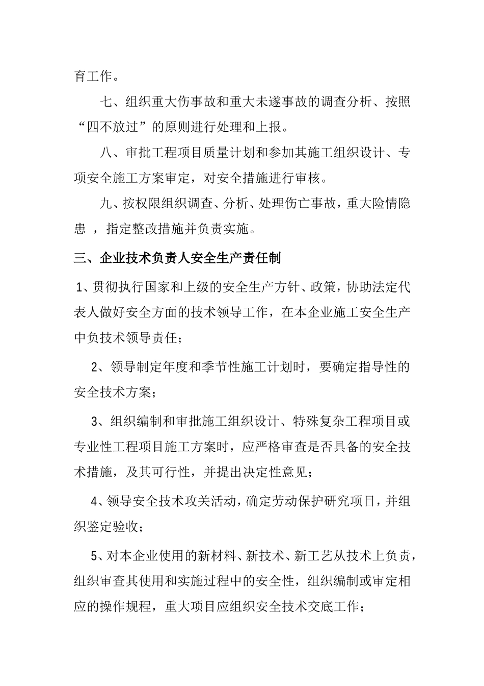 企业安全生产责任制(全套)_第3页