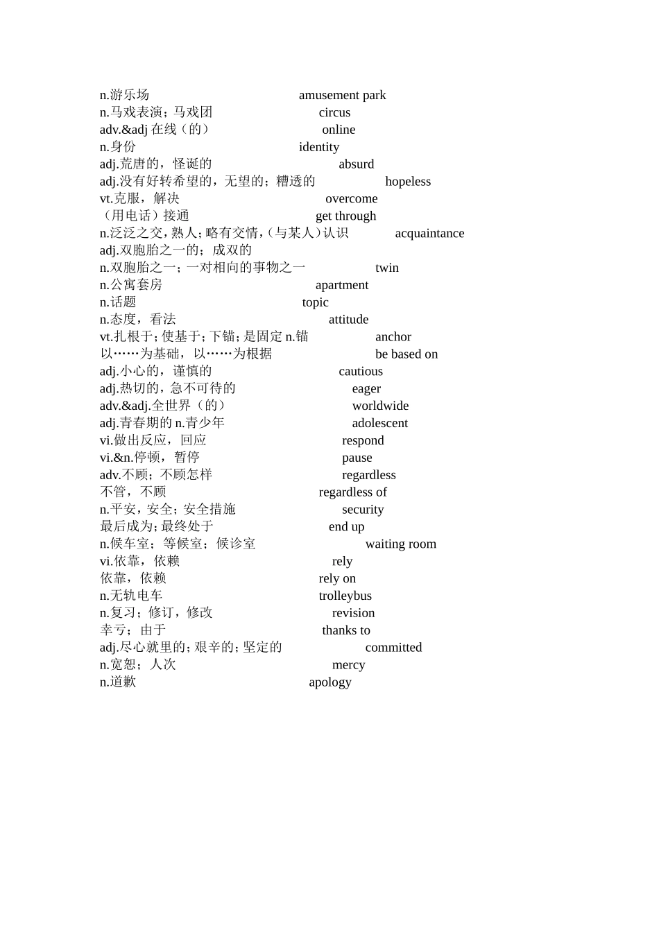 牛津英语模块5单词表_第2页