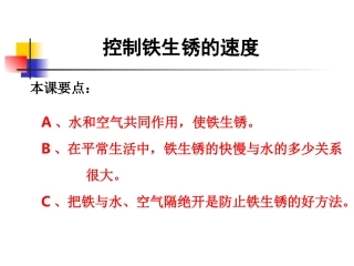 教科版小学科学六年级下册第二单元《控制铁生锈的速度》课件