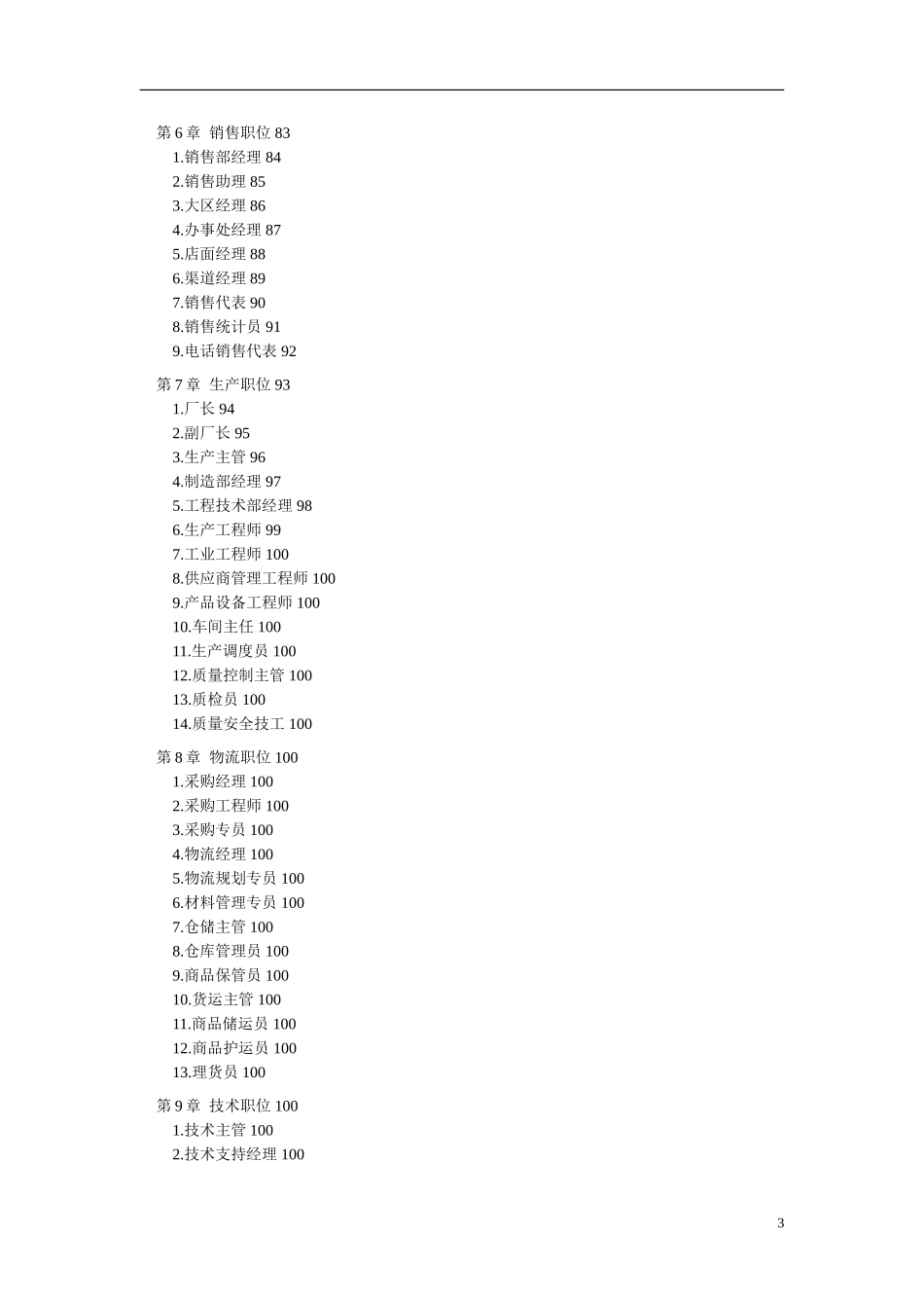 全套岗位说明书及绩效考核指标样本_第3页