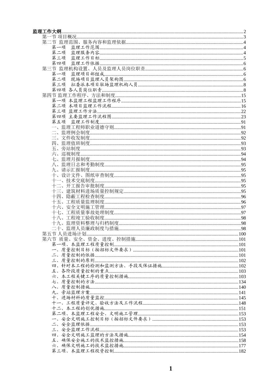 某房建工程监理大纲范本(内容全面)_第1页