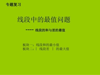 几何中的最值问题12
