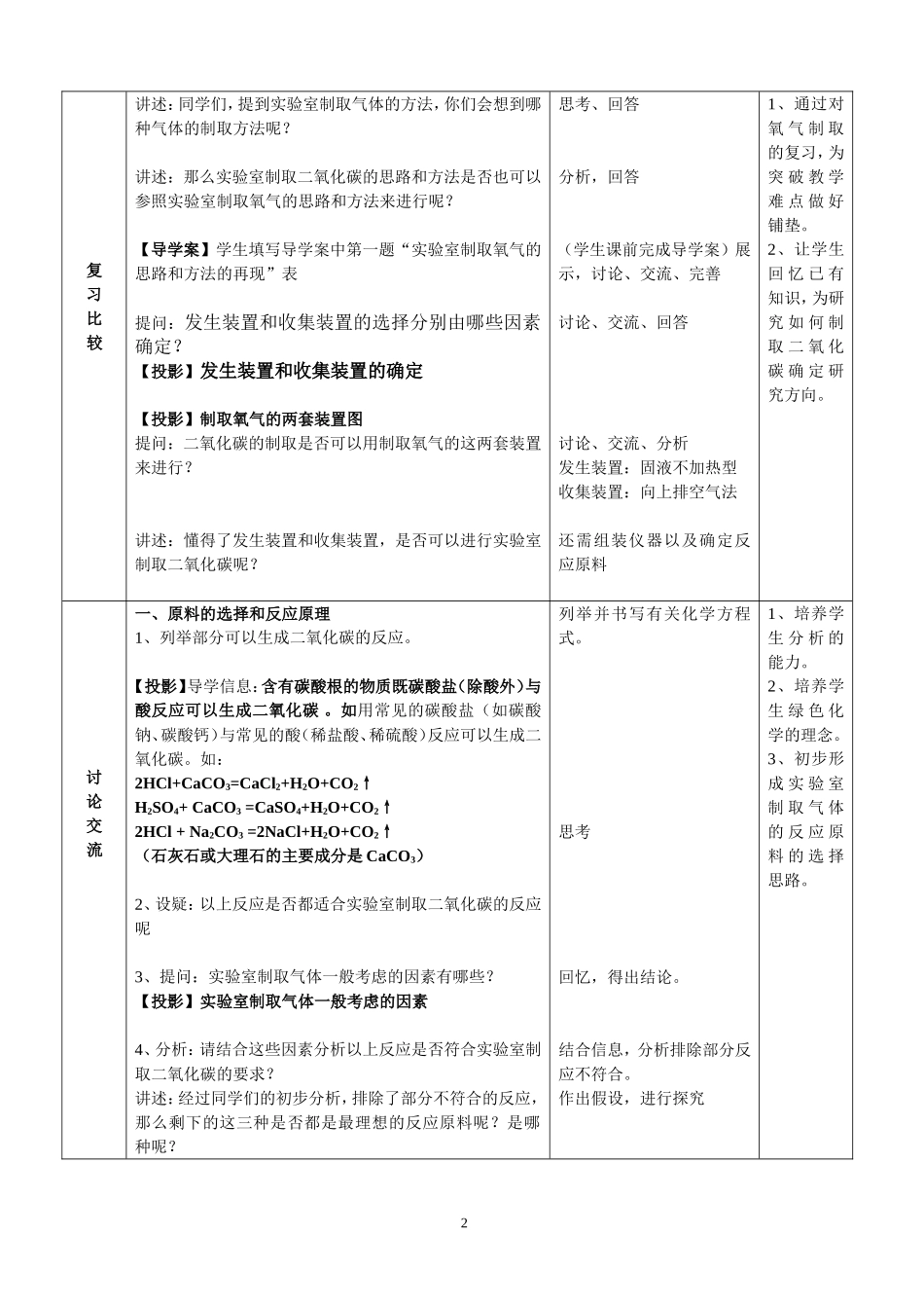 课题2-二氧化碳制取的研究教学设计_第2页