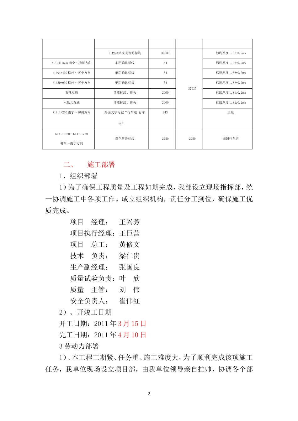 路面标志标线施工方案_第2页