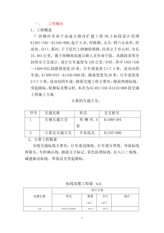 路面标志标线施工方案