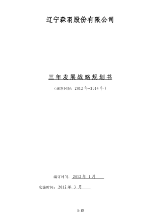某公司三年发展战略规划书(2)