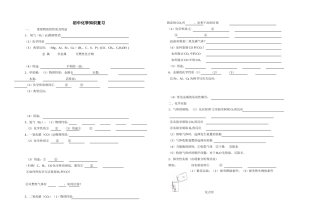 初中上学期化学知识复习