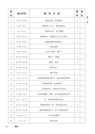 教育科学出版社三年级上册科学教学设计