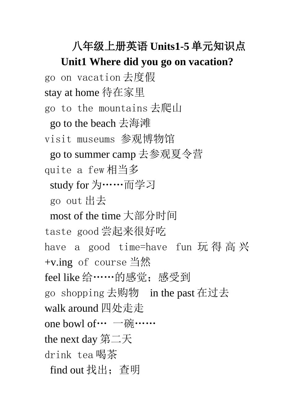 八年级上册英语Units1_第1页