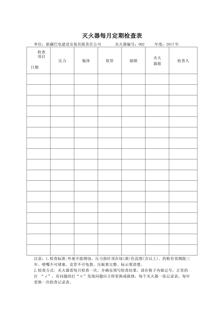 灭火器定期检查记录表_第3页