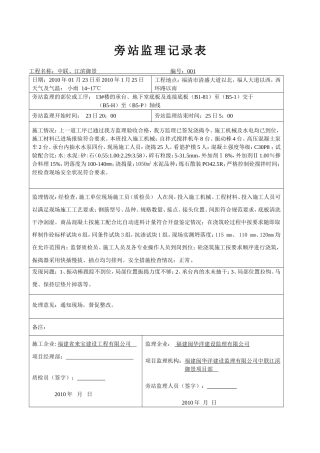 旁站监理记录表