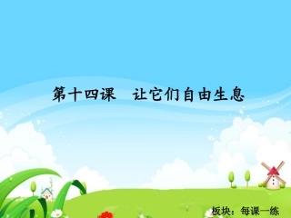 让它们自由生息每课一练