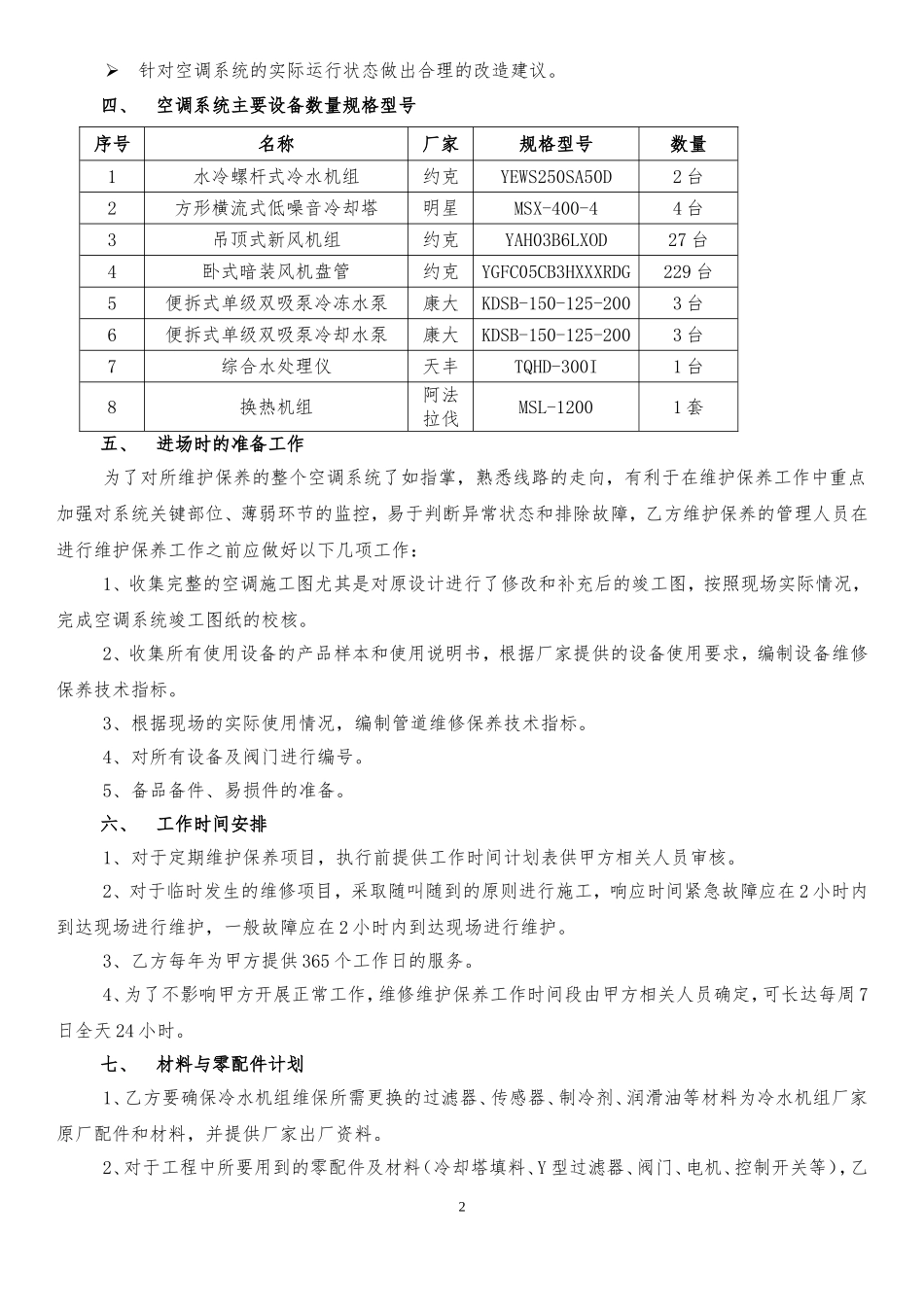 空调系统维保合同_第2页