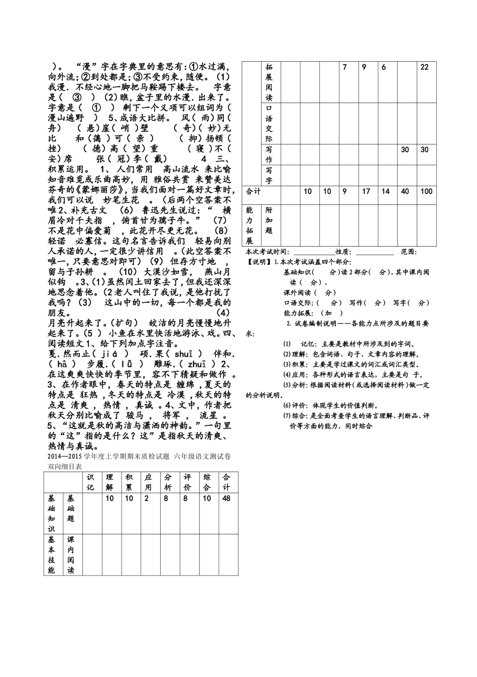 六年级杜春慧试卷_第3页