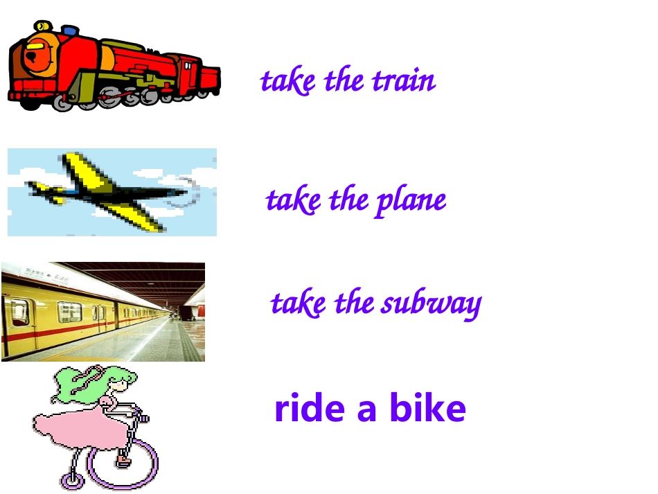 七年级下英语unit3_How_do_you_get_to_school___Section_A1_第3页