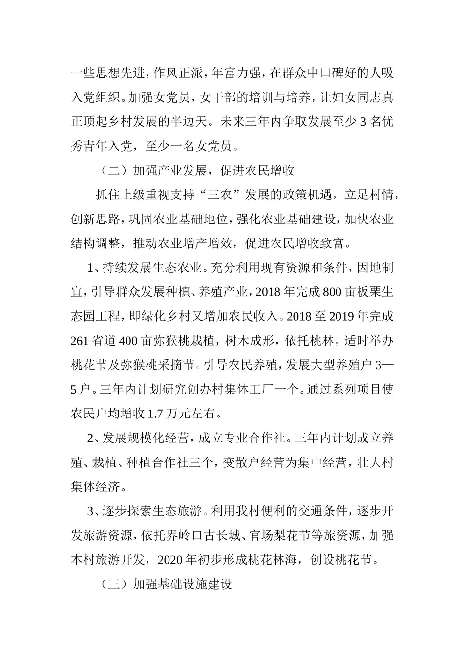 界岭村三年发展规划_第3页