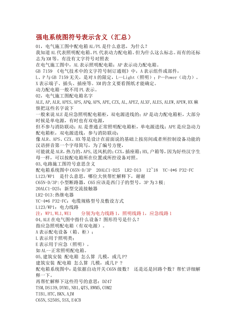 强电系统图符号表示含义(汇总)_第1页