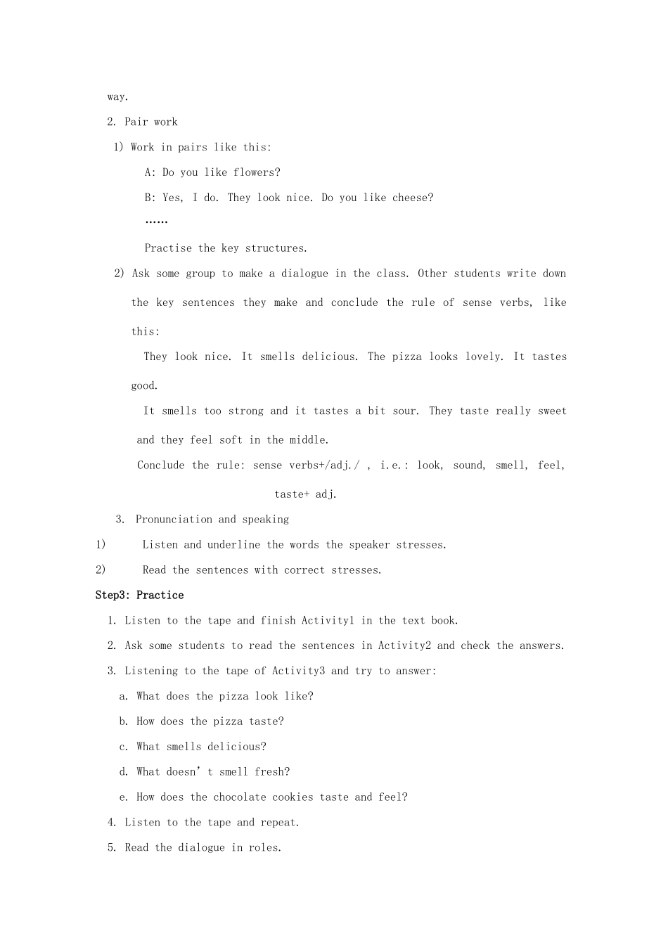 畅优新课堂春八年级英语下册 Module 1 Feelings and impressions Unit 1 It smells delicious教案 （新版）外研版-（新版）外研版初中八年级下册英语教案_第2页