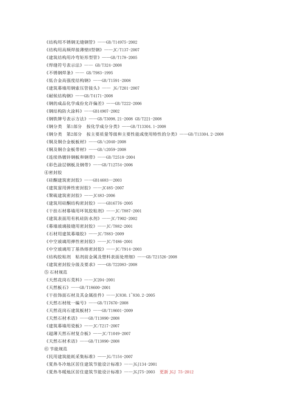 幕墙工程执行的最新规范、标准(2016年1月)_第3页