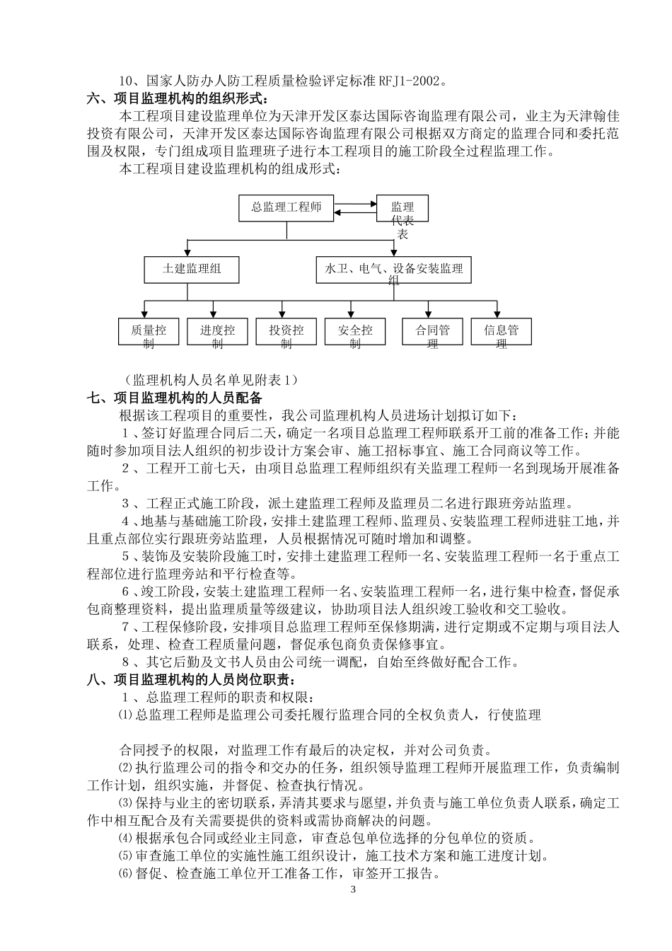 人防工程监理规划(含细则)_第3页