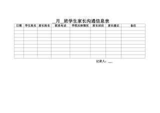 学生_家长_沟通__访问_反馈_信息表
