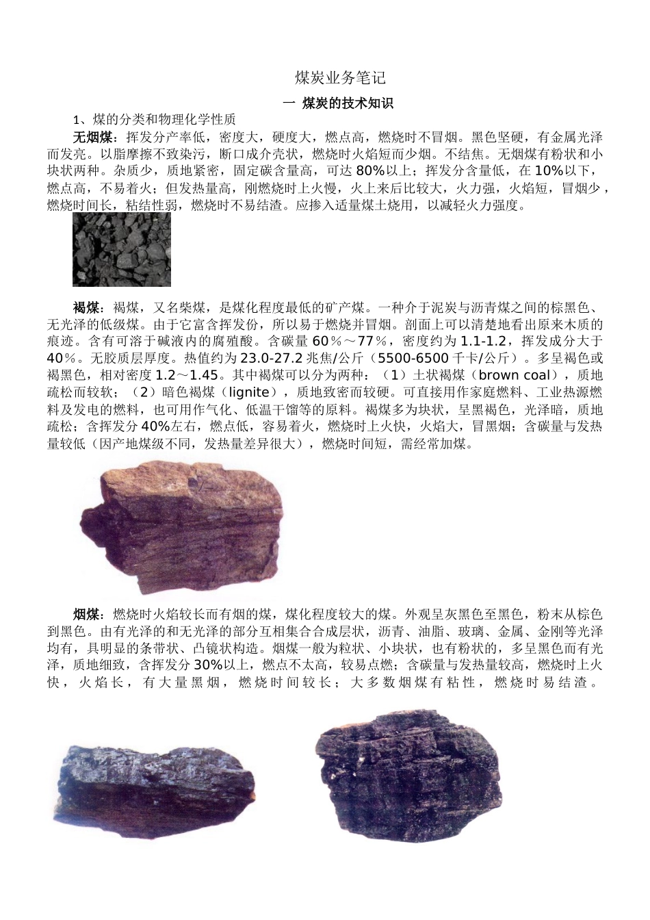 煤炭业务笔记_第1页