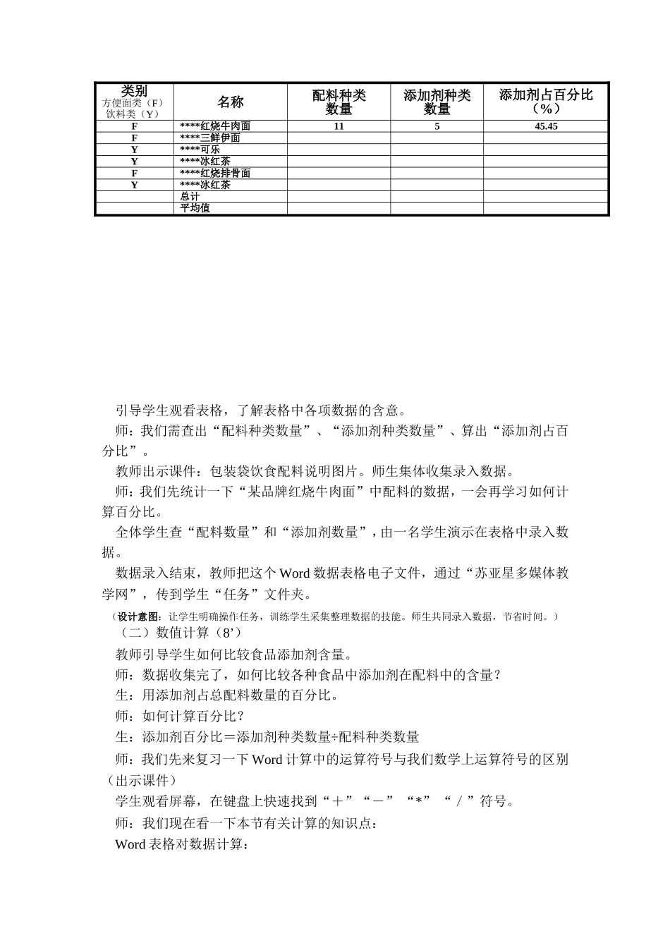 初中信息技术优秀教案excel_第3页