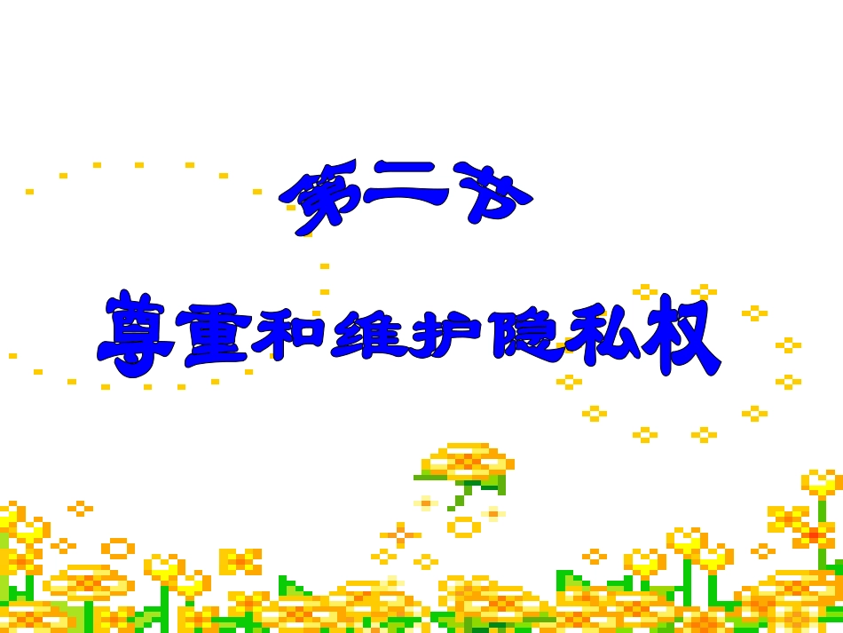 尊重和维护隐私权_第1页