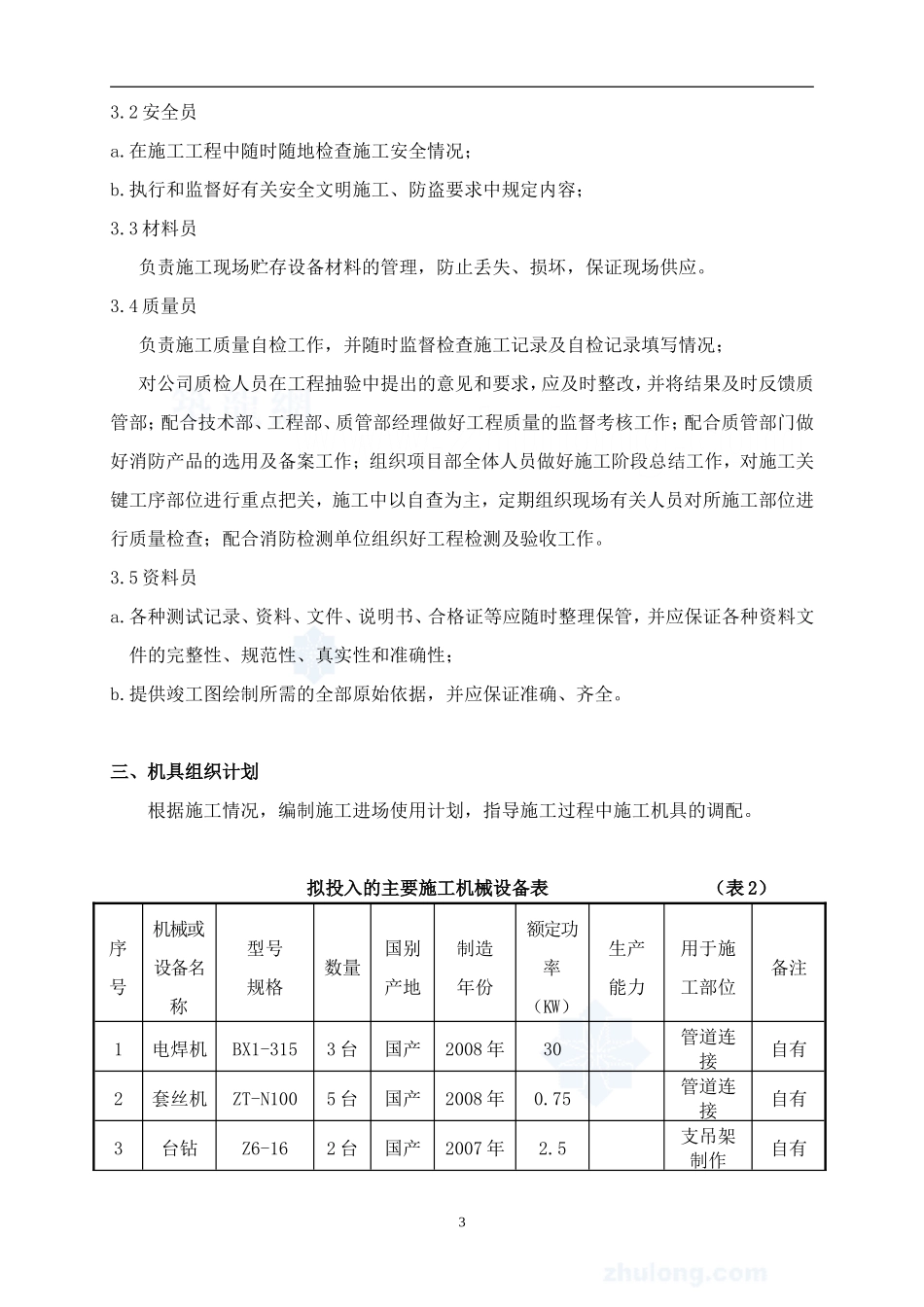 某活动中心大楼消防工程施工组织设计方案(创鲁班奖)-secret_第3页