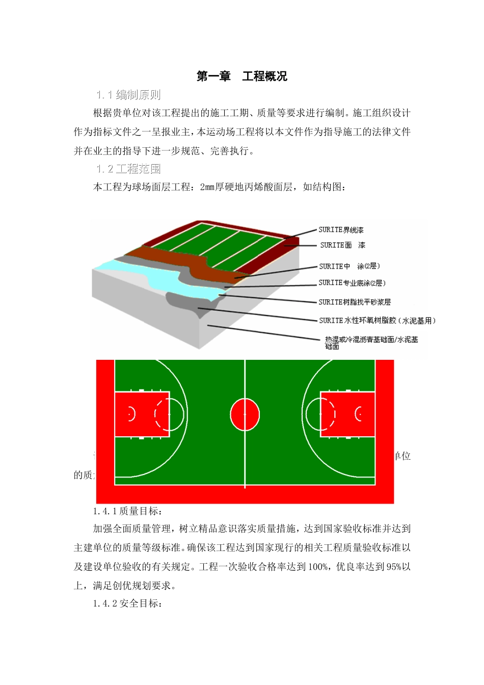 篮球场地面丙烯酸涂料施工_第2页